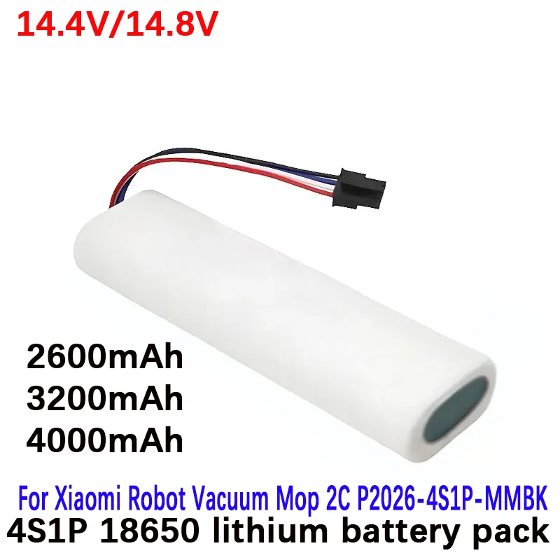 14.4V 4000mAh Battery For Xiaomi Robot Vacuum Mop 2C P2026-4S1P-MMBK RLS3 Cleaner LDS Finder Long Lasting Power Replacement
14.4V 4000mAh Battery For Xiaomi Robot Vacuum Mop 2C P2026-4S1P-MMBK RLS3 Cleaner LDS Finder Long Lasting Power Replacement