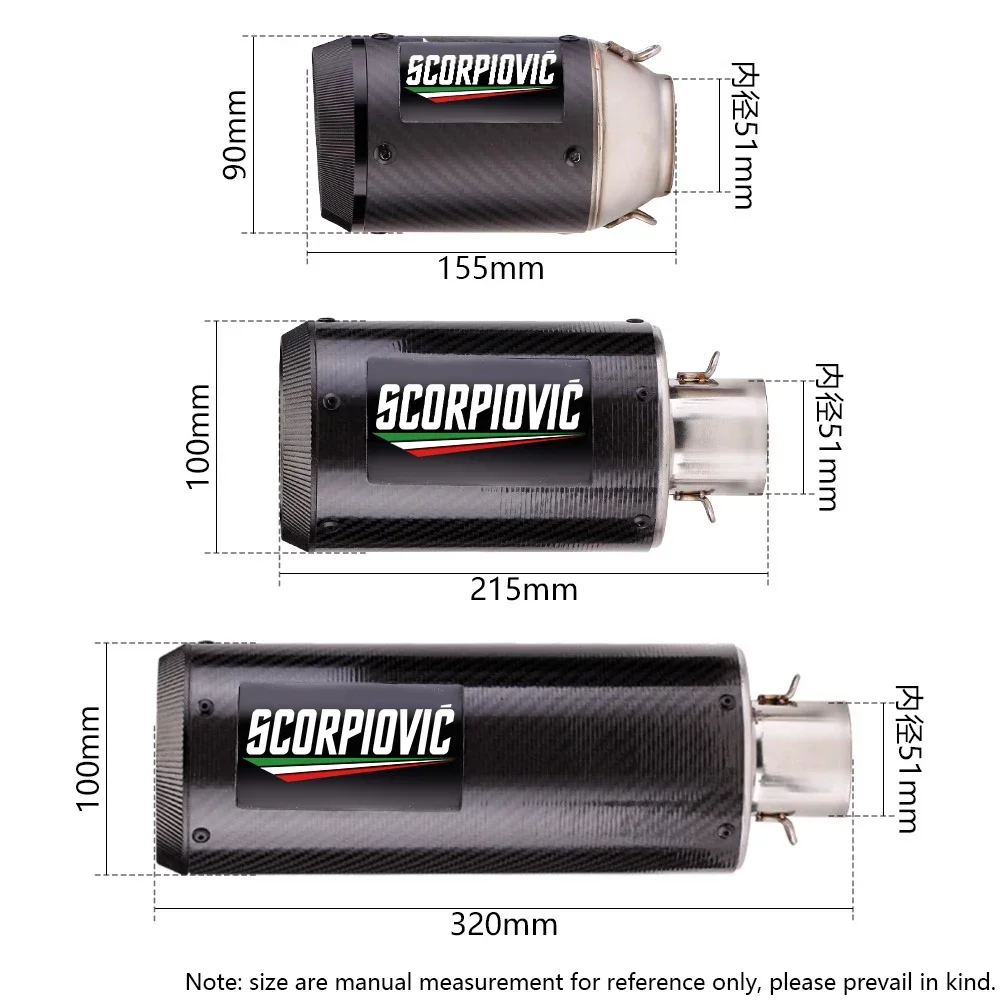 Motorcycle modified exhaust pipe 51mm CBR100 Z800 ZX6R Kawasaki Z900 Z100 250 400 S1000RR Tmax530 Fried Street models
Motorcycle modified exhaust pipe 51mm CBR100 Z800 ZX6R Kawasaki Z900 Z100 250 400 S1000RR Tmax530 Fried Street models