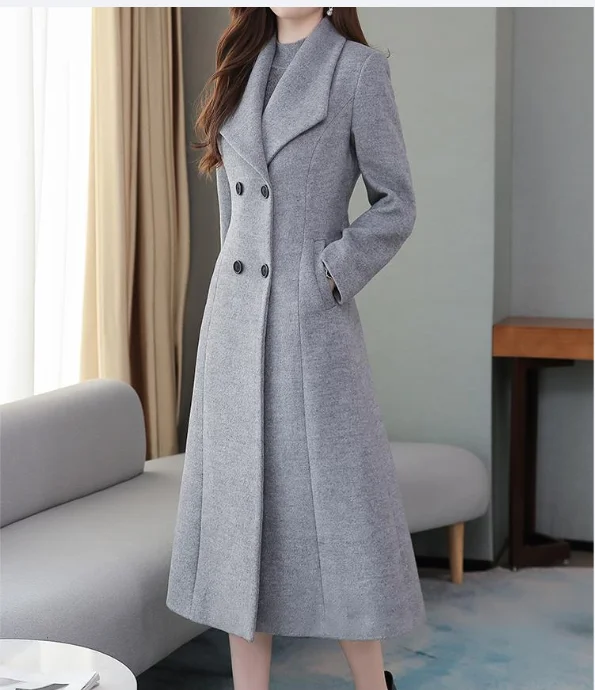 Big Size Spring Autumn 2025 New Women's Woolen Overcoat Knee-Length Thickened Large Size Lapel Long Slimming Waist-Fitted Jacket
Big Size Spring Autumn 2025 New Women's Woolen Overcoat Knee-Length Thickened Large Size Lapel Long Slimming Waist-Fitted Jacket