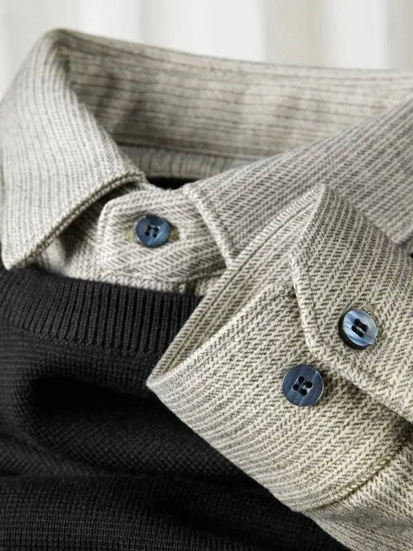 Men's Thickened Winter Knitwear Shirt Collar Sweater Fake Two-Piece Slim Fit Casual Polyester Fiber Long Sleeve Knitted Top
Men's Thickened Winter Knitwear Shirt Collar Sweater Fake Two-Piece Slim Fit Casual Polyester Fiber Long Sleeve Knitted Top