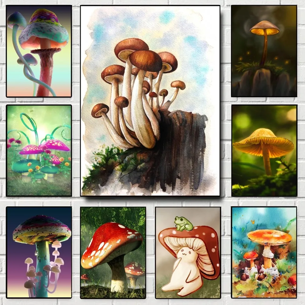 Fresh Cute Mushrooms Poster Fancy Wall Sticker for Living Room Bar Vintage Decorative Painting Middle
Fresh Cute Mushrooms Poster Fancy Wall Sticker for Living Room Bar Vintage Decorative Painting Middle