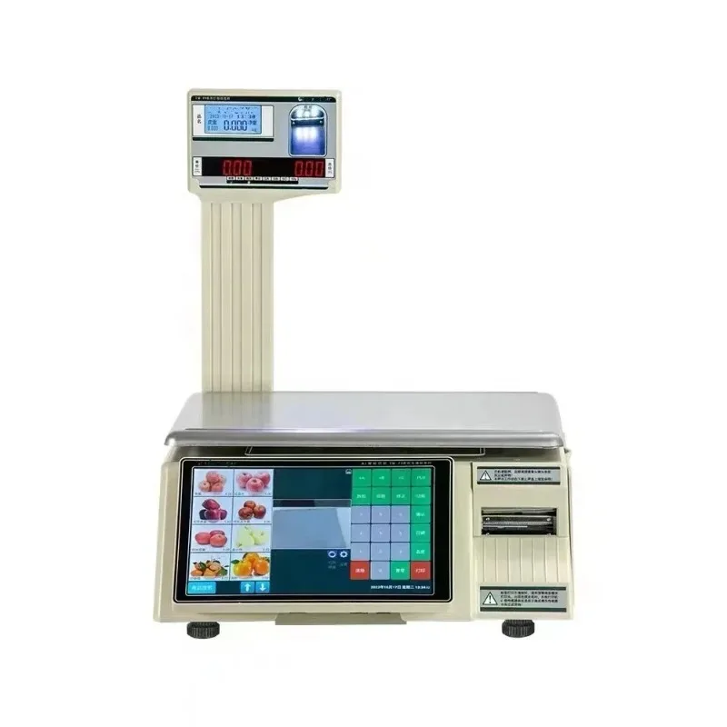 15kg Retail Shop Label Scale Display Touch Screen for Weighing Fruits Meat Vegetables - Shop Label Scale
15kg Retail Shop Label Scale Display Touch Screen for Weighing Fruits Meat Vegetables - Shop Label Scale