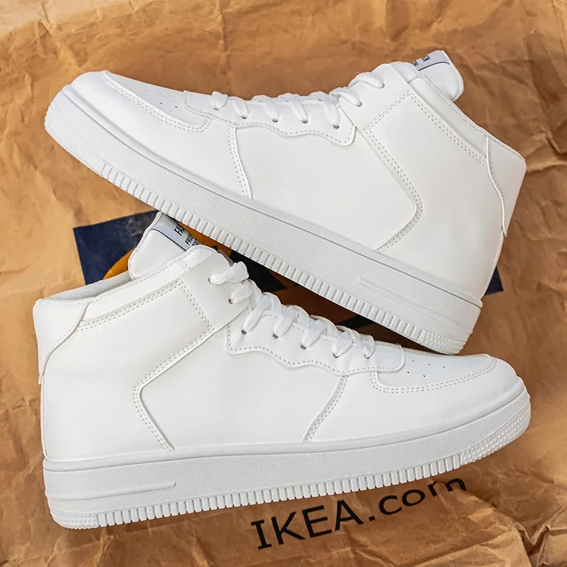 High-Top White Casual Shoes For Men Autumn New Breathable Student Trendy Versatile Thick Bottom Sports Shoes Casual Board Shoes
High-Top White Casual Shoes For Men Autumn New Breathable Student Trendy Versatile Thick Bottom Sports Shoes Casual Board Shoes