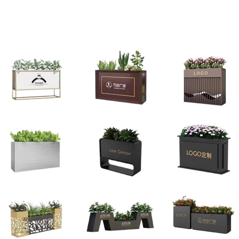Outdoor stainless steel flower box combination flower pot commercial street sales department wrought iron planting box
Outdoor stainless steel flower box combination flower pot commercial street sales department wrought iron planting box