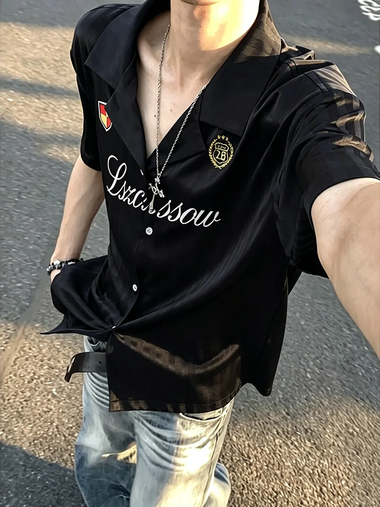 Cleanfit Black Cuban Collar Ice Silk Short Sleeve Men's Shirt Summer Cool Drapey Feeling Polyester Fiber Loose Fit Printed Ca...
Cleanfit Black Cuban Collar Ice Silk Short Sleeve Men's Shirt Summer Cool Drapey Feeling Polyester Fiber Loose Fit Printed Ca...