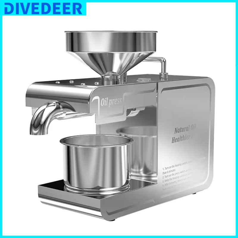 DIVEDEER Automatic Intelligent Oil Press Home Small Sesame Oil Press Multifunctional Peanut Soybean Canola Oil Press Machine
DIVEDEER Automatic Intelligent Oil Press Home Small Sesame Oil Press Multifunctional Peanut Soybean Canola Oil Press Machine