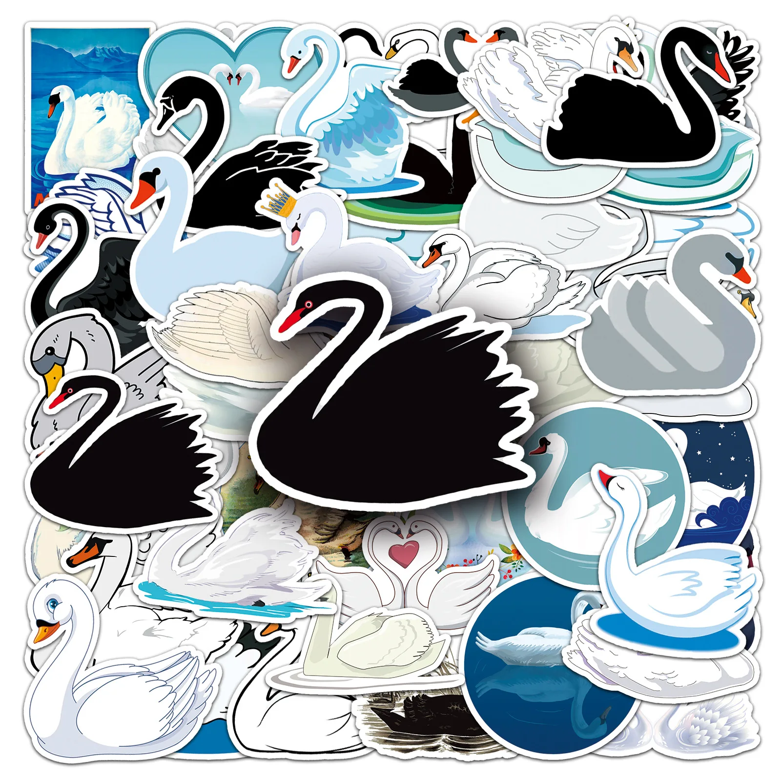 50PCS Cartoon Swan Black Swan Animal Graffiti Decoration Skateboard Water Cup Gift iPad Stickers Waterproof Sticker Kids Toy 
50PCS Cartoon Swan Black Swan Animal Graffiti Decoration Skateboard Water Cup Gift iPad Stickers Waterproof Sticker Kids Toy