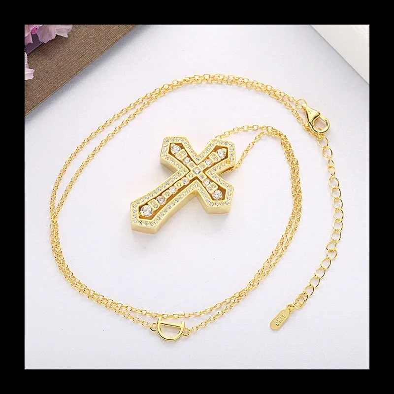 Full Diamond Cross Combination Necklace Female Personality D Letter Pendant Design Sense Clavicle Chain Gold Silver Light Luxury
Full Diamond Cross Combination Necklace Female Personality D Letter Pendant Design Sense Clavicle Chain Gold Silver Light Luxury