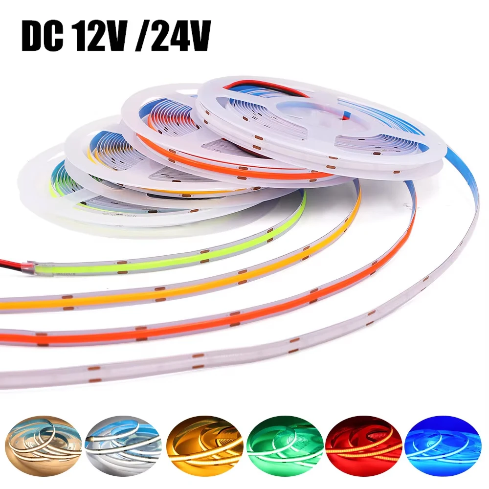 12V 24V COB LED Strip 320 480LEDs/m High Density Flexible COB LED Tape Warm/Natural White/Red/Blue/Green/Pink/Yellow/Ice Blue
12V 24V COB LED Strip 320 480LEDs/m High Density Flexible COB LED Tape Warm/Natural White/Red/Blue/Green/Pink/Yellow/Ice Blue
