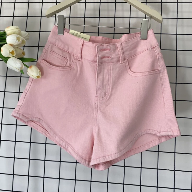 Women's High Waist Pink Denim Shorts 2026 Curved Hem Casual Hot Pants for Summer Streetwear Spicy Girls Slim-looking Shorts
Women's High Waist Pink Denim Shorts 2026 Curved Hem Casual Hot Pants for Summer Streetwear Spicy Girls Slim-looking Shorts