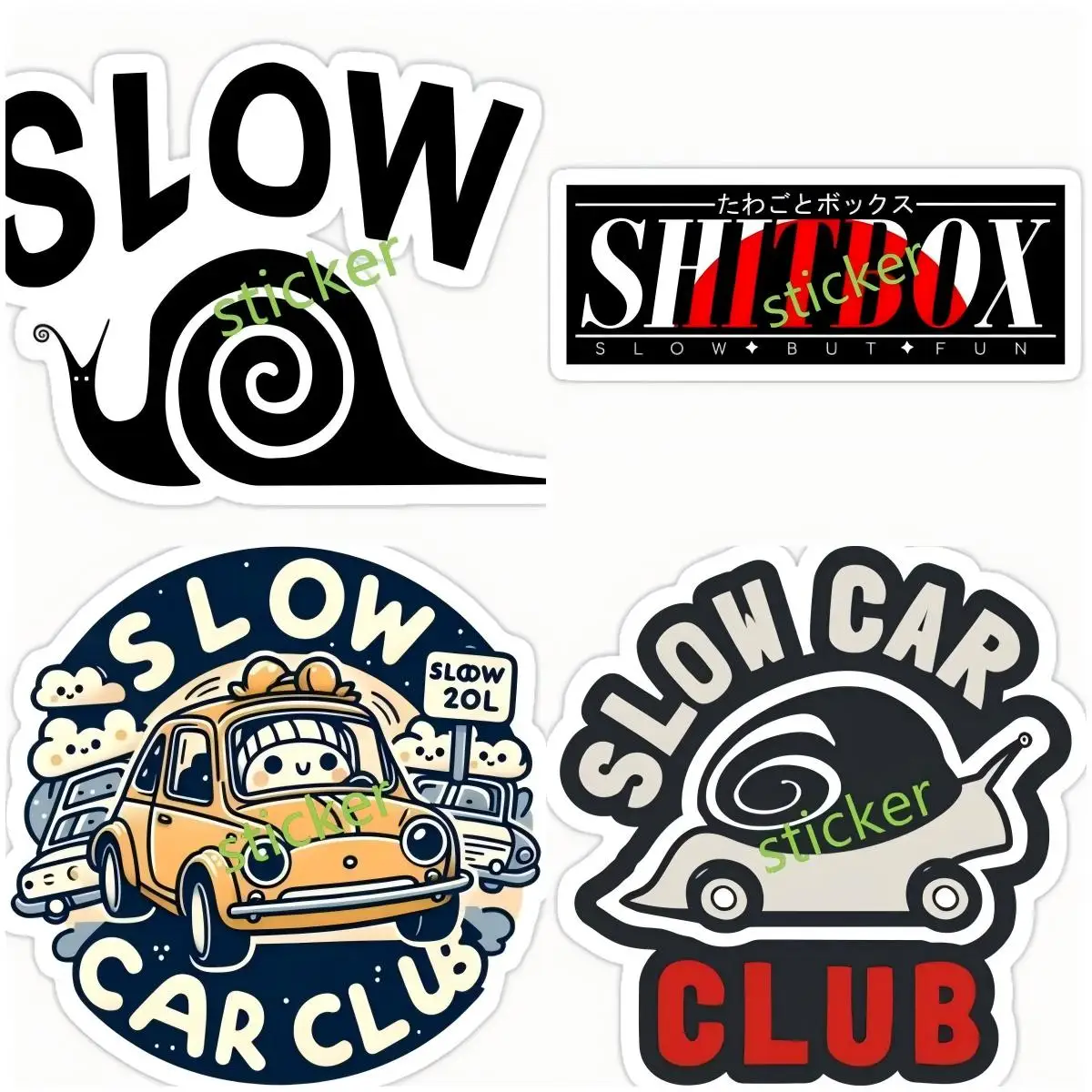 Car Slap - Slow Car Club Car Stickers Creative Decal Waterproof Helmet Refrigerator Car Lable Accessories 
Car Slap - Slow Car Club Car Stickers Creative Decal Waterproof Helmet Refrigerator Car Lable Accessories