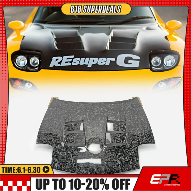 For MAZDA RX7 FD3S RE Style Hood, Carbon Fiber Material, Direct Fit Exterior Body Part, Sporty Upgrade
For MAZDA RX7 FD3S RE Style Hood, Carbon Fiber Material, Direct Fit Exterior Body Part, Sporty Upgrade