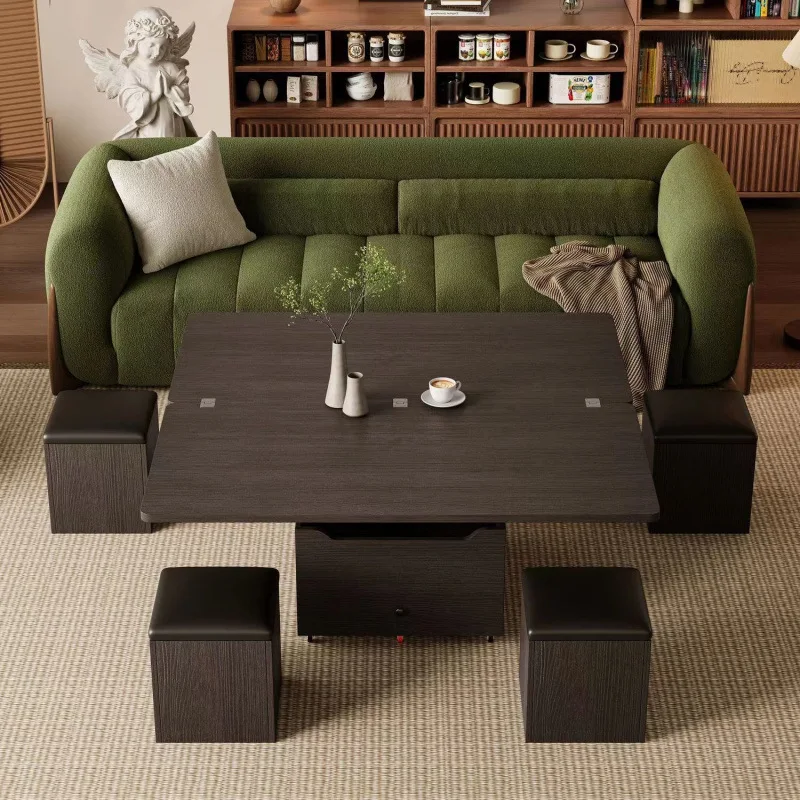 Household multi-functional coffee table dining table dual-purpose small apartment lifting and folding movable rock slab
Household multi-functional coffee table dining table dual-purpose small apartment lifting and folding movable rock slab