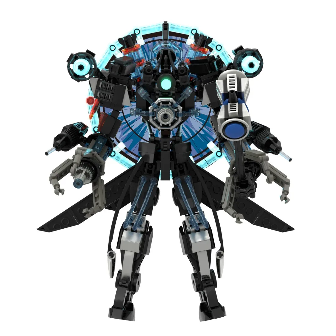 Giant dual cannon monitoring human building block model confrontation game robot assembling brick toys as a gift for toilet fans
Giant dual cannon monitoring human building block model confrontation game robot assembling brick toys as a gift for toilet fans