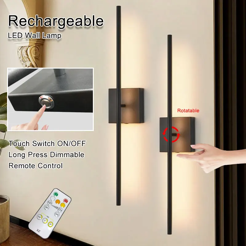 Magnetic Installation Rotatable Touch Switch Dimmable LED Wall Lights Wireless Rechargeable Battery Wall Sconce 3CCT for Home
Magnetic Installation Rotatable Touch Switch Dimmable LED Wall Lights Wireless Rechargeable Battery Wall Sconce 3CCT for Home