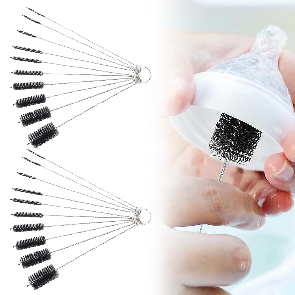 20Pcs Practical Premium Stainless Steel Bottle Brushes with Angled Bristles - Reusable Durable Cleaning Brushes
20Pcs Practical Premium Stainless Steel Bottle Brushes with Angled Bristles - Reusable Durable Cleaning Brushes
