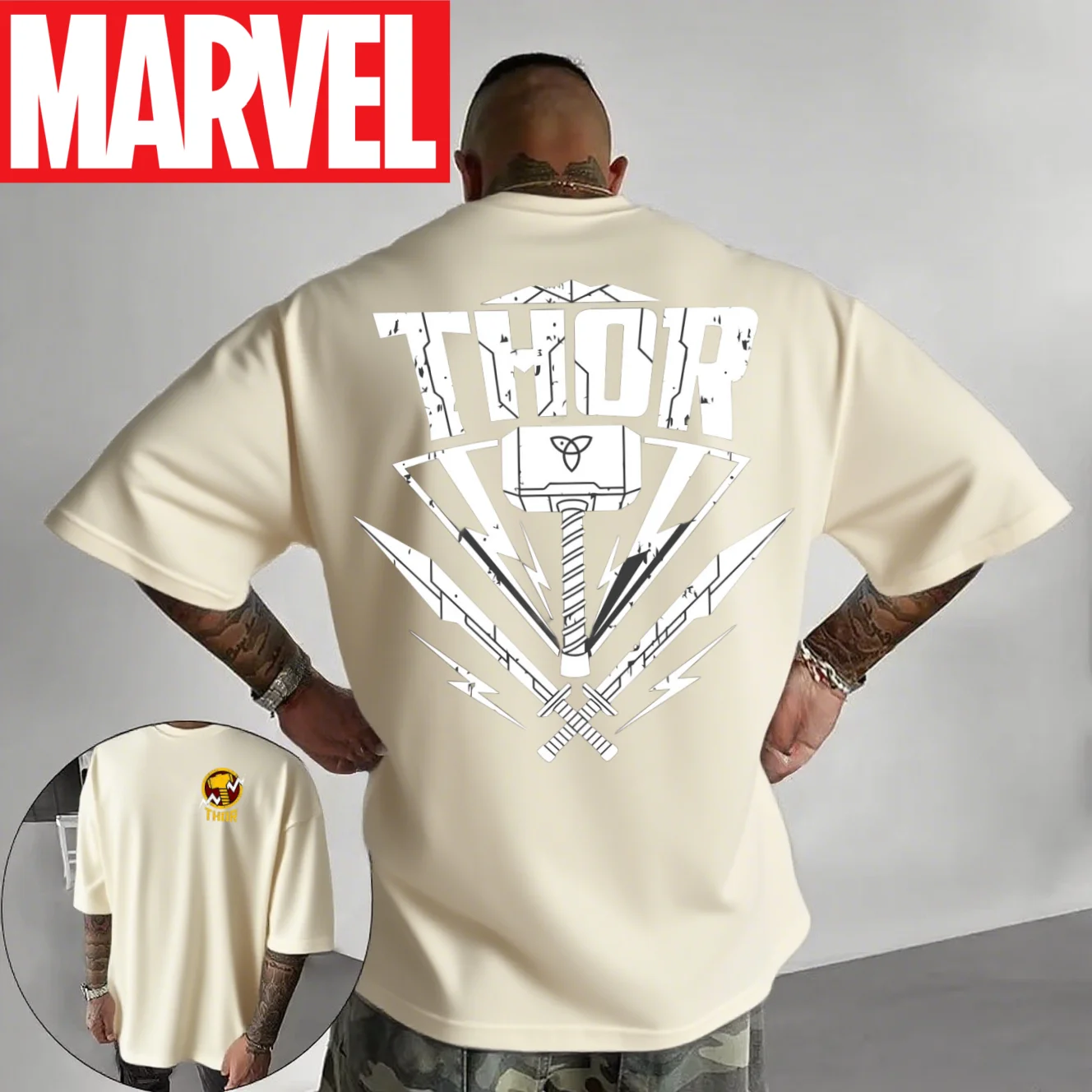 Горячая новинка к Весеннему фестивалю 2026: Мужская повседневная уличная одежда в стиле ретро с принтом молота Мьёльнир для фанатов супергероев
Горячая новинка к Весеннему фестивалю 2026: Мужская повседневная уличная одежда в стиле ретро с принтом молота Мьёльнир для фанатов супергероев