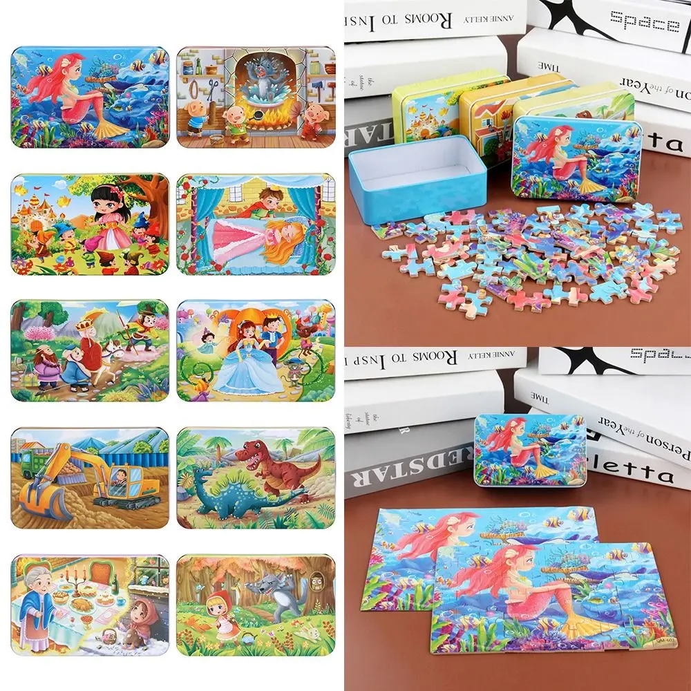 60PCS Funny Multicolor Cartoon Puzzles Iron Box Color Cognition Wooden Puzzle Wood Developmental Toys Unisex
60PCS Funny Multicolor Cartoon Puzzles Iron Box Color Cognition Wooden Puzzle Wood Developmental Toys Unisex