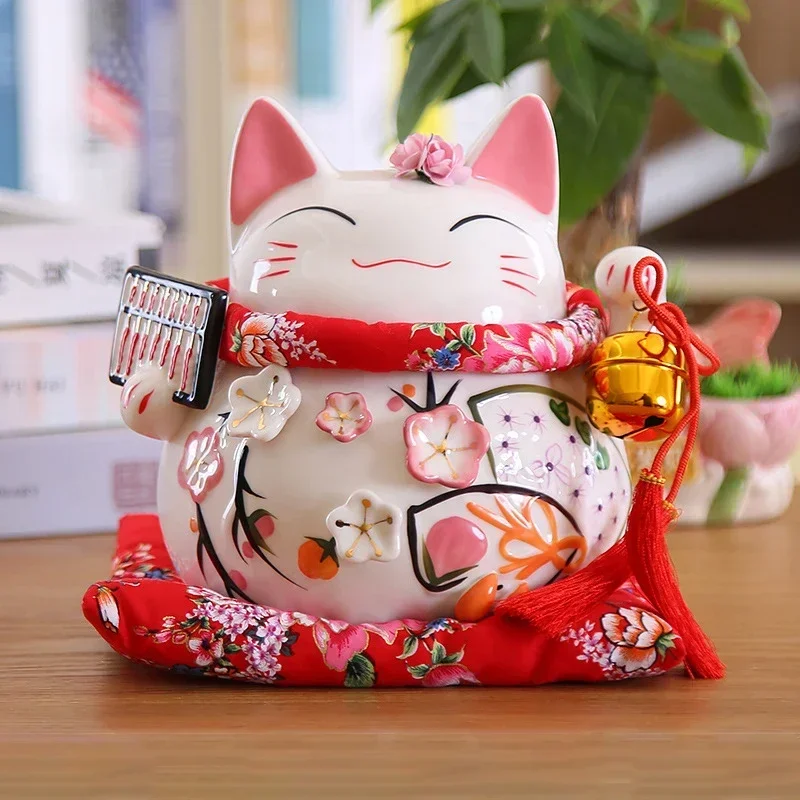 8 inch Japanese Maneki-Neko Ceramic Lucky Cat Fortune Cat Fengshui Statue Porcelain Money Box Home Decor Gift for Business
8 inch Japanese Maneki-Neko Ceramic Lucky Cat Fortune Cat Fengshui Statue Porcelain Money Box Home Decor Gift for Business