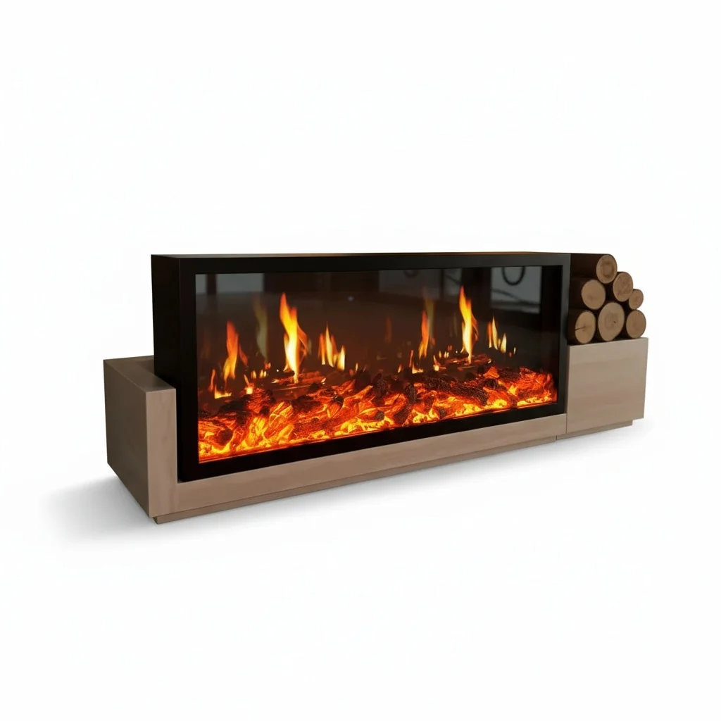 LCD Electric Fireplace, 39.37 inch Steel Holographic Fireplace Insert, for Alexa, Google Home, Smart Indoor Heater
LCD Electric Fireplace, 39.37 inch Steel Holographic Fireplace Insert, for Alexa, Google Home, Smart Indoor Heater