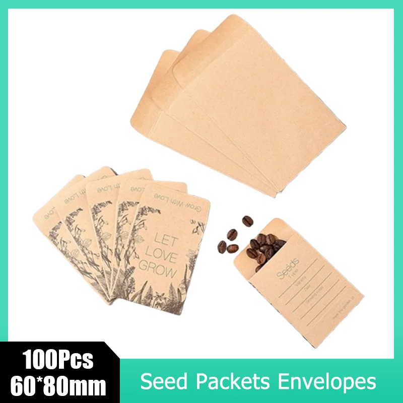100Pcs Seed Packets Envelope 6x8cm Self Sealing Kraft Envelopes For Seed Storage Resealable Seed Saving Envelope
100Pcs Seed Packets Envelope 6x8cm Self Sealing Kraft Envelopes For Seed Storage Resealable Seed Saving Envelope