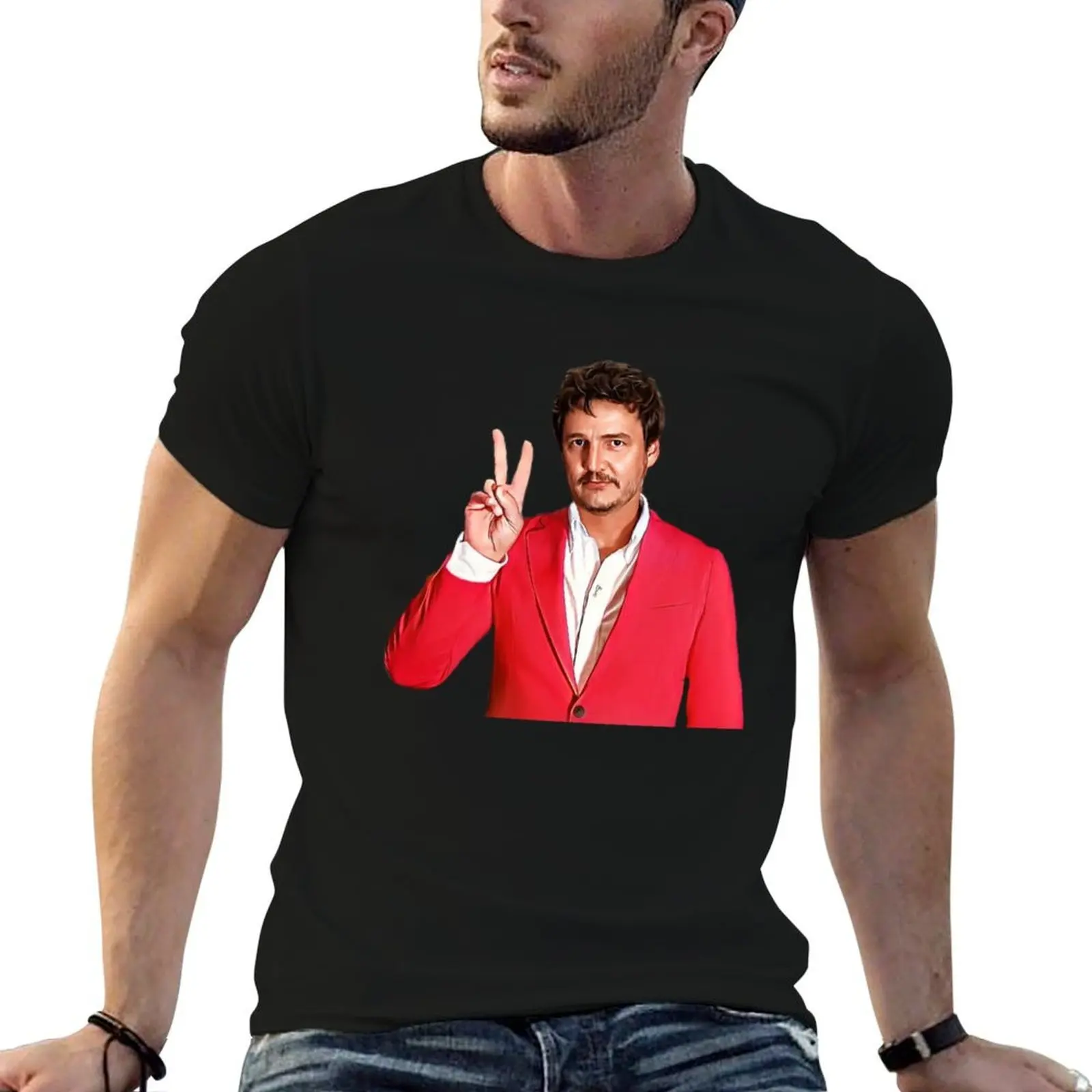 Pedro Pascal Peace T-Shirt t shirts for man slim fit man t shirt summer T-Shirt
Pedro Pascal Peace T-Shirt t shirts for man slim fit man t shirt summer T-Shirt