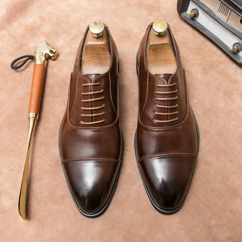 Luxury Mens Leather Shoes Retro Carved Lace-up Brogue Oxford Wedding Men Dress Shoes Male Formal Business Gentleman Office Shoes
Luxury Mens Leather Shoes Retro Carved Lace-up Brogue Oxford Wedding Men Dress Shoes Male Formal Business Gentleman Office Shoes