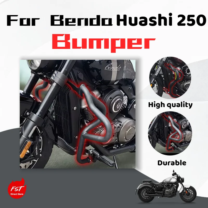 For Benda Huashi 250 motorcycle modification, including crash guards and anti-fall bumpers.
For Benda Huashi 250 motorcycle modification, including crash guards and anti-fall bumpers.