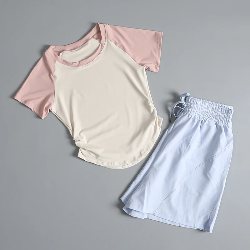 Sports and fitness suit for women in summer high-value professional quick-drying running exercise tops fashionable Pilates yoga
Sports and fitness suit for women in summer high-value professional quick-drying running exercise tops fashionable Pilates yoga
