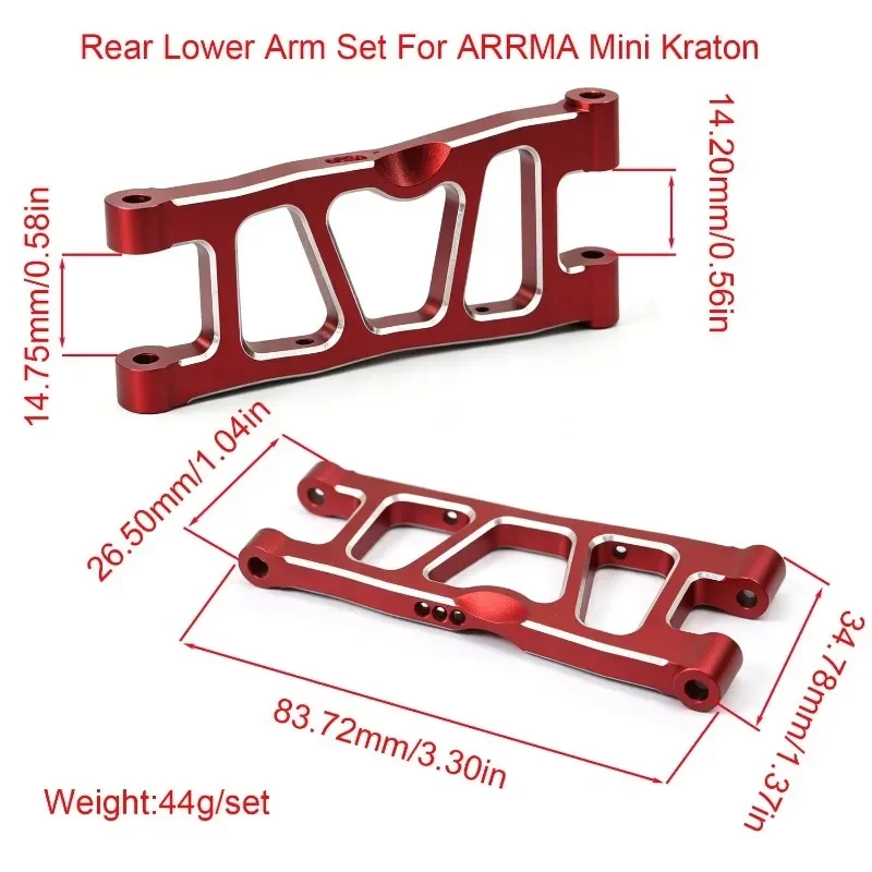 Metal Front Rear Upper Lower Arms for ARRMA 1/16 Mini Kraton Metal Upgrade Parts Kit RC Car OP Accessories
Metal Front Rear Upper Lower Arms for ARRMA 1/16 Mini Kraton Metal Upgrade Parts Kit RC Car OP Accessories