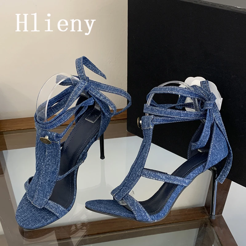 Hlieny New Fashion Blue Denim Buckle Women Sandals Sexy Ankle Strap High Heels Open Toe Banquet Shoes Sandalias De Mujer
Hlieny New Fashion Blue Denim Buckle Women Sandals Sexy Ankle Strap High Heels Open Toe Banquet Shoes Sandalias De Mujer