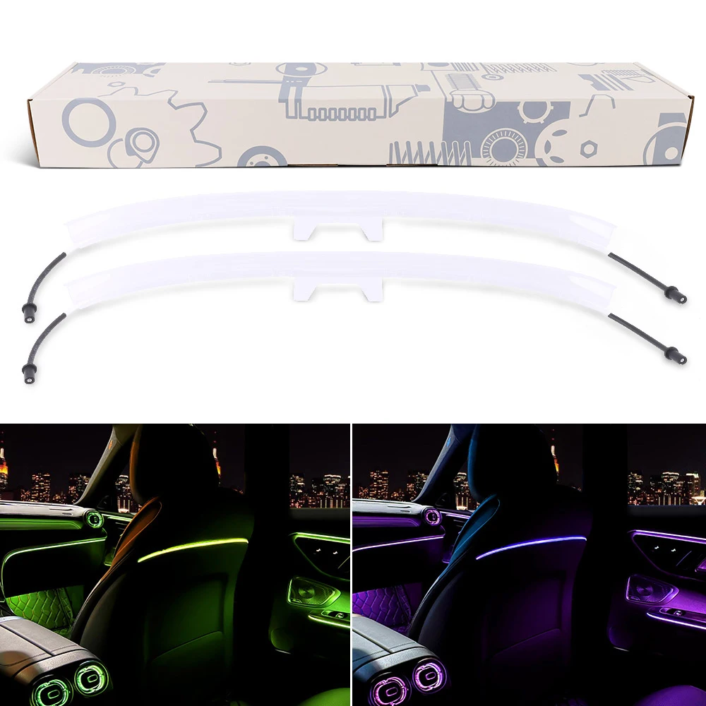 For Mercedes-Benz Accessories W205 GLC X253 C-Class LED Seat Back Ambient Lamp 3Color Light Strip Interior Seat Rear Decoration
For Mercedes-Benz Accessories W205 GLC X253 C-Class LED Seat Back Ambient Lamp 3Color Light Strip Interior Seat Rear Decoration