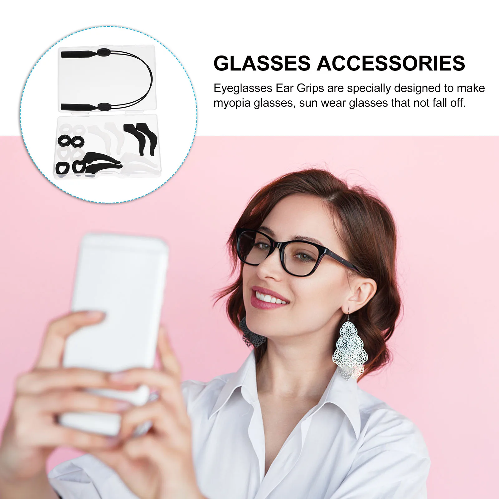 17pcs Glasses Rope Anti Slip Cover Silicone Ear Grips Retainers Sunglasses Holders For Sports Myopia Safety Durable Labor
17pcs Glasses Rope Anti Slip Cover Silicone Ear Grips Retainers Sunglasses Holders For Sports Myopia Safety Durable Labor