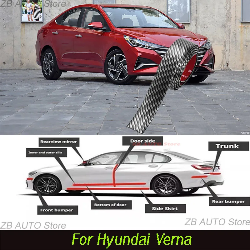 For Hyundai Verna Strong adhesive bumper strip, front and rear lip side skirts, collision and scratch resistant, suitable
For Hyundai Verna Strong adhesive bumper strip, front and rear lip side skirts, collision and scratch resistant, suitable