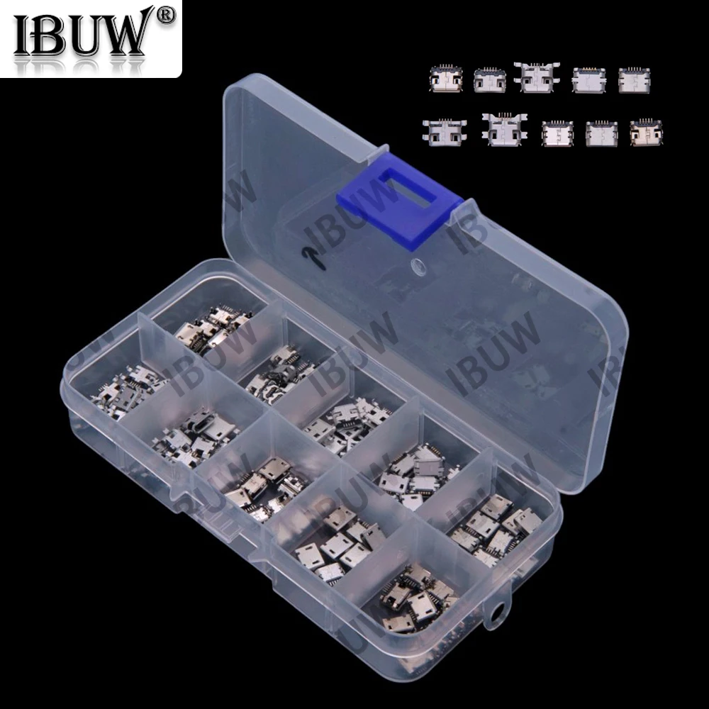 10Values 100pcs micro-USB female connector recessed, fully surface-mounted front-mounted, rear-mounted MK5P USB
10Values 100pcs micro-USB female connector recessed, fully surface-mounted front-mounted, rear-mounted MK5P USB