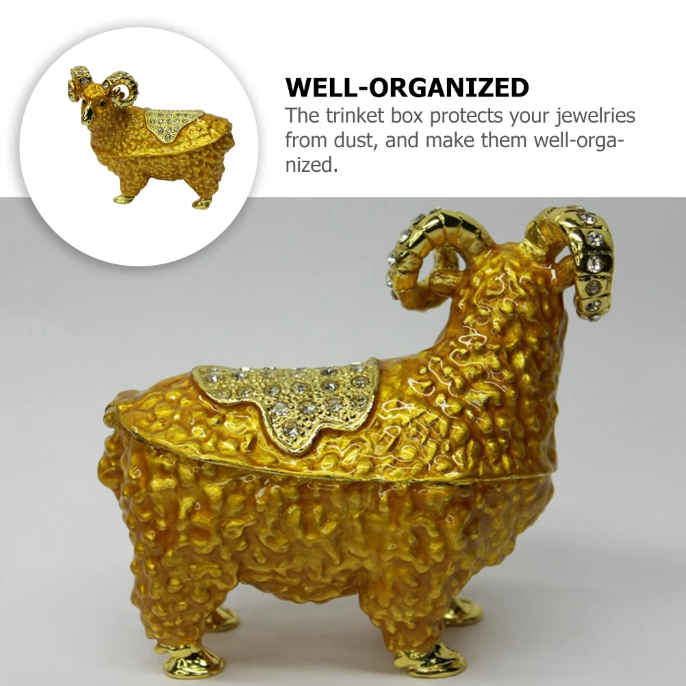 Delicate Sheep Shaped Enamel Trinket Box Jewelry Storage Organizer Desktop Decor Jewelry Box Magnet Alloy Ring Holder Necklace
Delicate Sheep Shaped Enamel Trinket Box Jewelry Storage Organizer Desktop Decor Jewelry Box Magnet Alloy Ring Holder Necklace