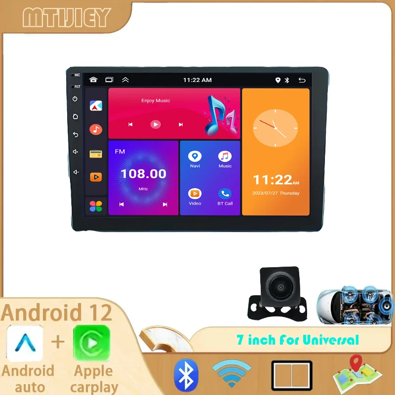 7 Inch 2 Din Android Auto Carplay Car Radio Audio Multimedia Player Navigation for Hyundai Toyota Nissan Kia Stereo
7 Inch 2 Din Android Auto Carplay Car Radio Audio Multimedia Player Navigation for Hyundai Toyota Nissan Kia Stereo