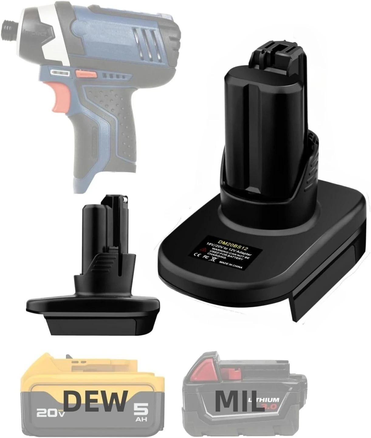 for Milwaukee to for Bosch 12V Battery Adapter for Dewalt 20V for Milwaukee 18V Li-ion Battery Convert to for Bosch 12V Tool
for Milwaukee to for Bosch 12V Battery Adapter for Dewalt 20V for Milwaukee 18V Li-ion Battery Convert to for Bosch 12V Tool