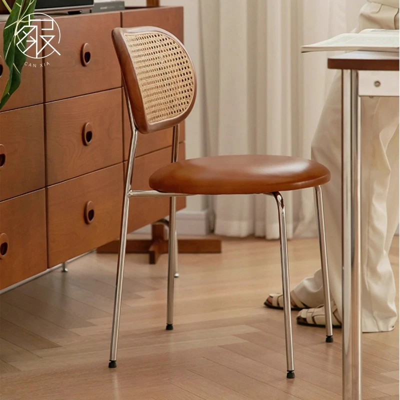 Mid-Century Rattan Dining Chair, Ergonomic Wood Backrest Chair, Comfortable Home Lounge Seating, Modern Patio Moon Chair
Mid-Century Rattan Dining Chair, Ergonomic Wood Backrest Chair, Comfortable Home Lounge Seating, Modern Patio Moon Chair