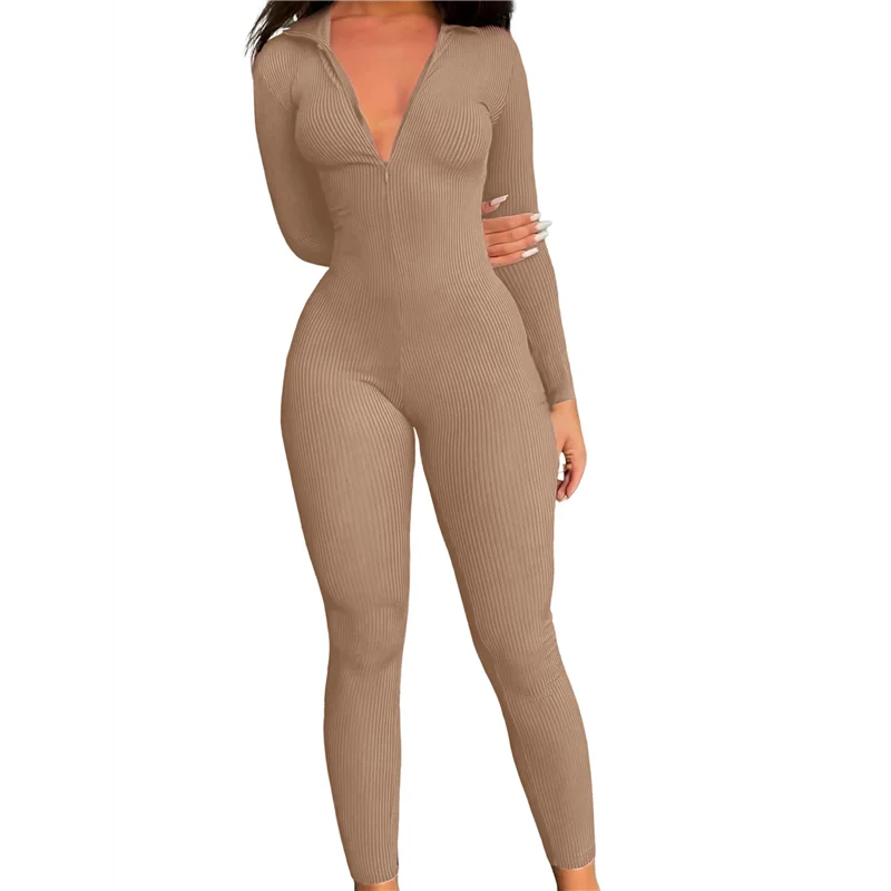 ABRT-Women Long Sleeve Ribbed Jumpsuit Zip Up Front Workout Bodycon Romper
ABRT-Women Long Sleeve Ribbed Jumpsuit Zip Up Front Workout Bodycon Romper
