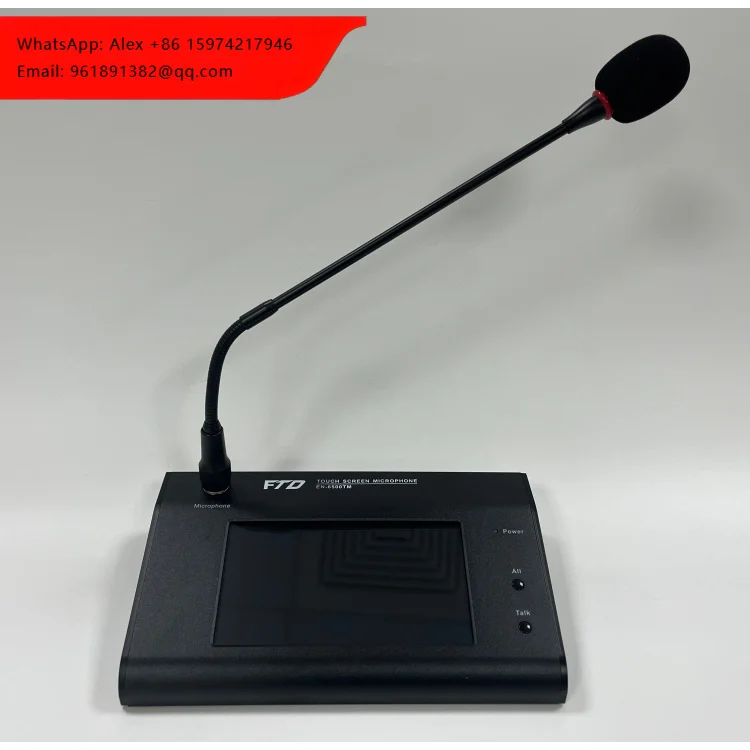 120 Zone Capacity Voice Evacuation Gooseneck Wireless System Touch Screen Remote Paging Microphone
120 Zone Capacity Voice Evacuation Gooseneck Wireless System Touch Screen Remote Paging Microphone