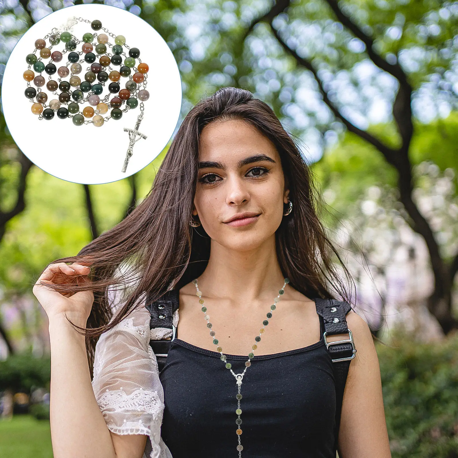 Креативный дизайн из агата, регулируемый размер, легкий, изящный, католический крест-розарий для вечеринок
Креативный дизайн из агата, регулируемый размер, легкий, изящный, католический крест-розарий для вечеринок