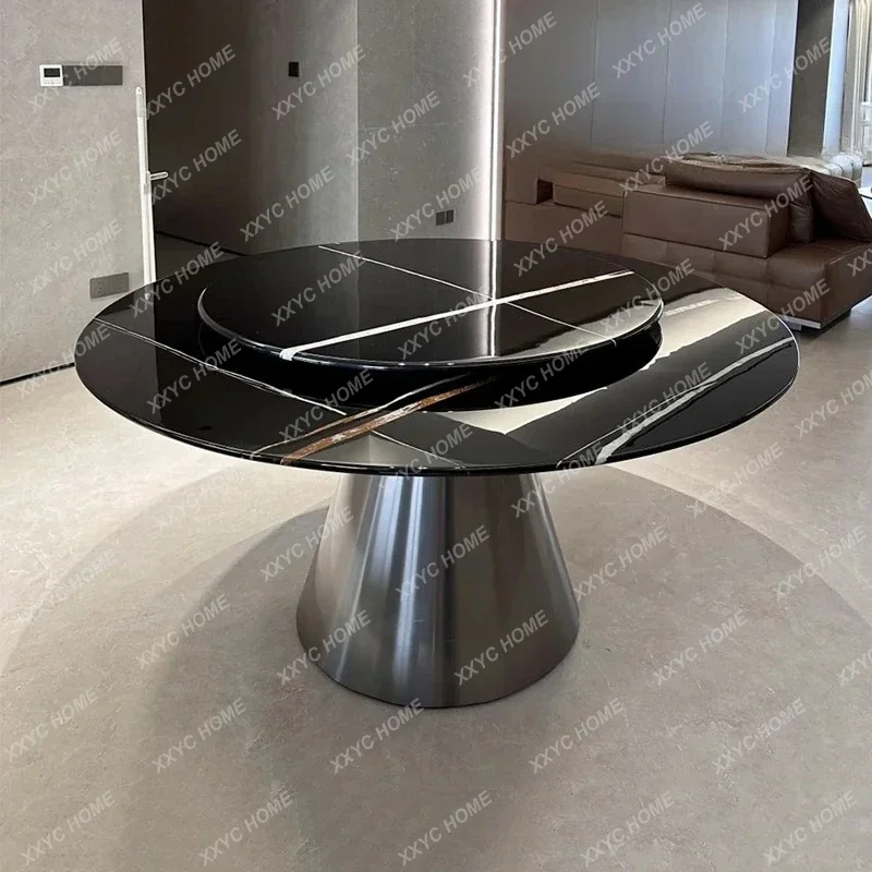 A able and chairs round table combination modern simple small apartment dining marble round dining table
A able and chairs round table combination modern simple small apartment dining marble round dining table
