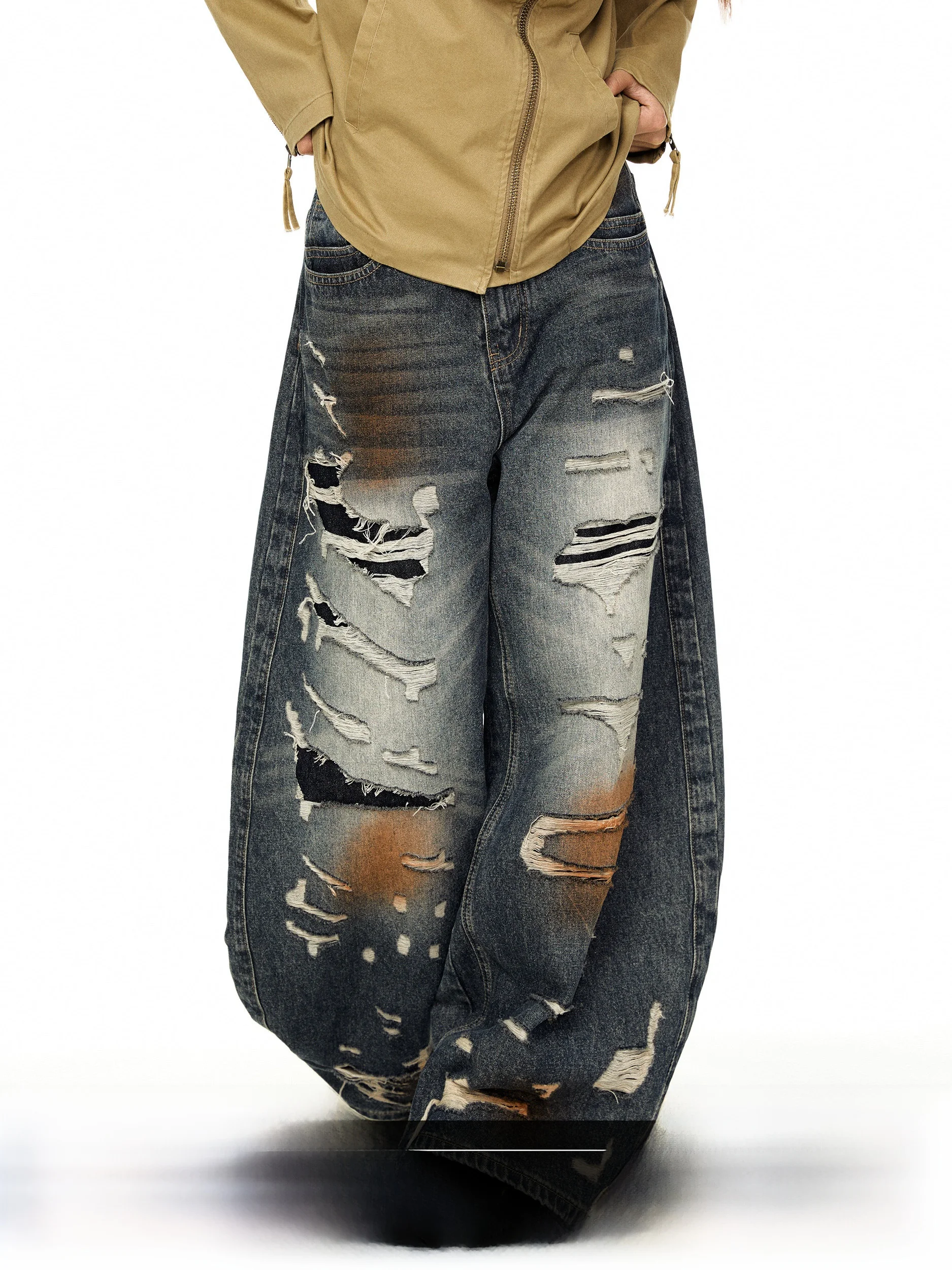 Blackbb American Retro Washed Ripped Denim Jeans Women Loose Slim Straight Floor-Length Pants High Waist Cotton Casual
Blackbb American Retro Washed Ripped Denim Jeans Women Loose Slim Straight Floor-Length Pants High Waist Cotton Casual