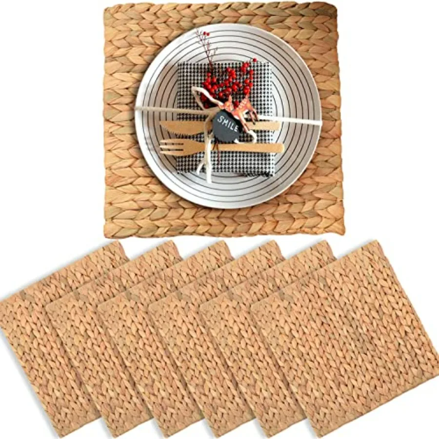 6 Pcs Natural Water Hyacinth Round Placemats Set of 6 Boho Wicker Placemats 11.8 Inch for Dinner Plates Kitchen Table Centerpie
6 Pcs Natural Water Hyacinth Round Placemats Set of 6 Boho Wicker Placemats 11.8 Inch for Dinner Plates Kitchen Table Centerpie
