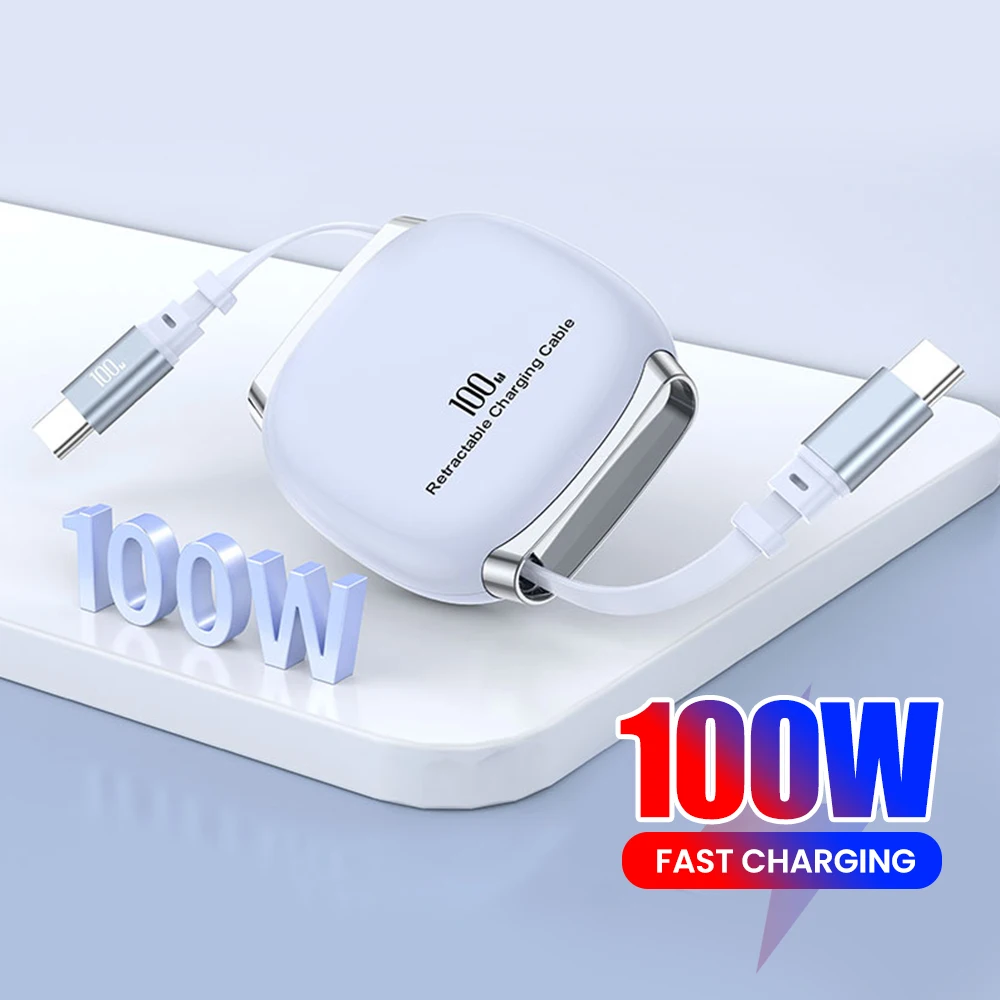 PD100W Type C to Type C Portable Mobile Phone Fast Charging Retractable Charger Data Cord For iPhone 15 16 Samsung Xiaomi Laptop
PD100W Type C to Type C Portable Mobile Phone Fast Charging Retractable Charger Data Cord For iPhone 15 16 Samsung Xiaomi Laptop