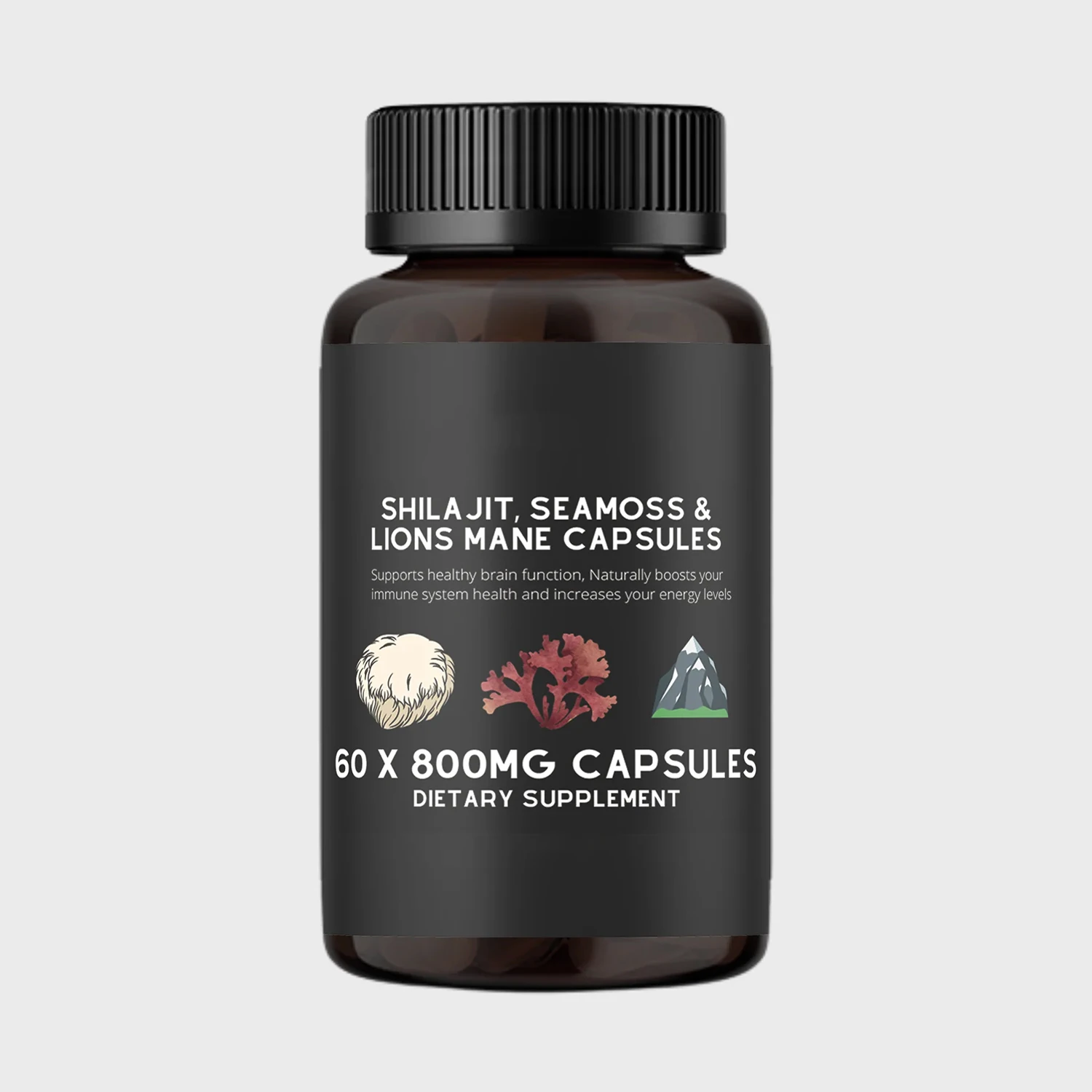 Shilajit, SeaMoss&Lions Mane Capsules - Comprehensive All-in-One Wellness Supplement for Mind, Body, and Vitality - 60 Capsules
Shilajit, SeaMoss&Lions Mane Capsules - Comprehensive All-in-One Wellness Supplement for Mind, Body, and Vitality - 60 Capsules