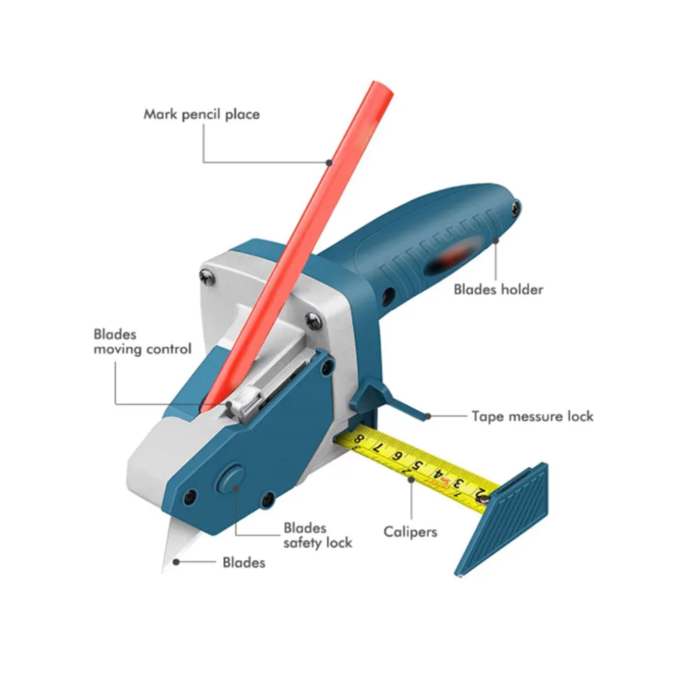 Woodworking Gypsum Board Cutting Tool, Manual Cutting Scriber, Drywall Cutting Tool with Tape Measure and Blade, Drawing Compass
Woodworking Gypsum Board Cutting Tool, Manual Cutting Scriber, Drywall Cutting Tool with Tape Measure and Blade, Drawing Compass
