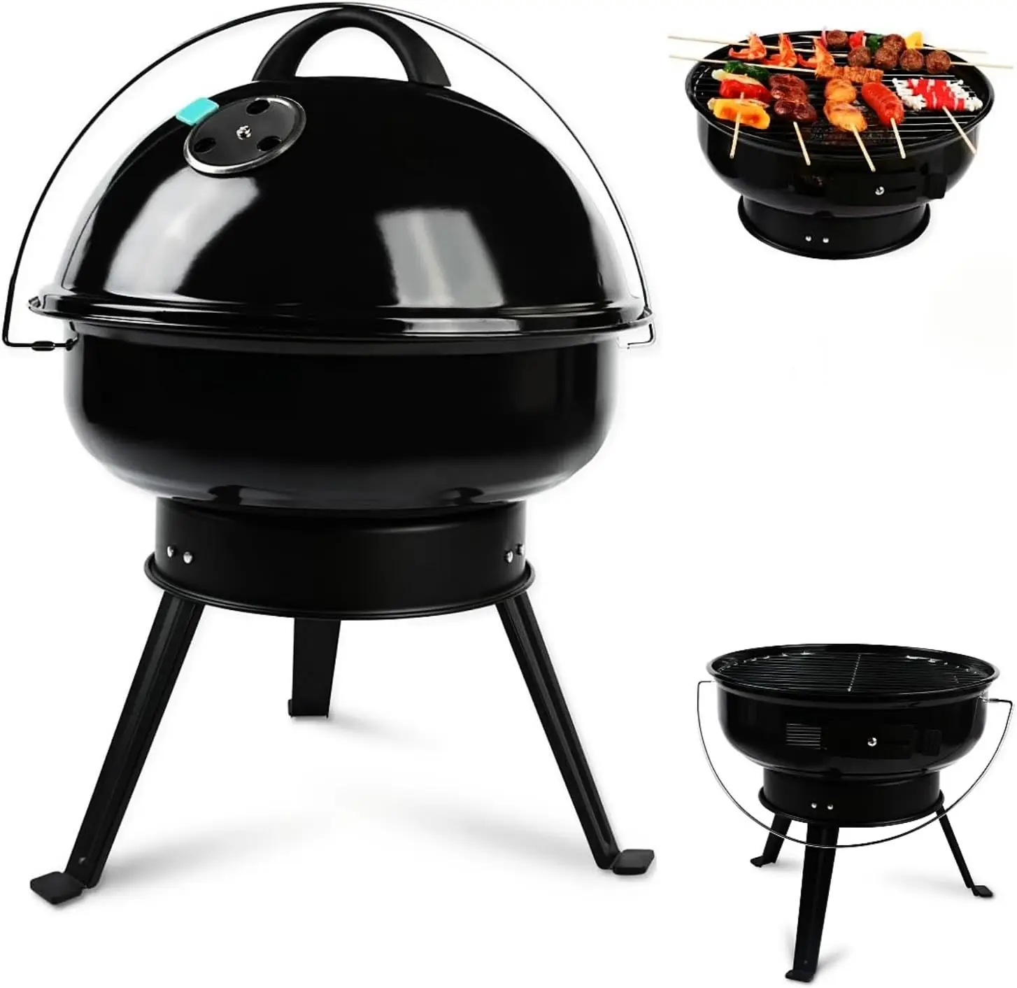 UFO-Shaped Portable Charcoal Grill, Folding Legs, Easy Assembly, Compact for Camping & Patio
UFO-Shaped Portable Charcoal Grill, Folding Legs, Easy Assembly, Compact for Camping & Patio