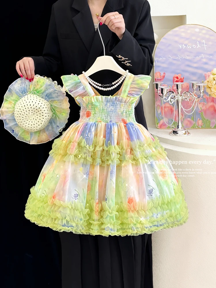 Butterfly Girls Dress Summer 2025 New Children's Fashionable Party Performance Clothes Princess Dress Girls Green Winged Skirt
Butterfly Girls Dress Summer 2025 New Children's Fashionable Party Performance Clothes Princess Dress Girls Green Winged Skirt